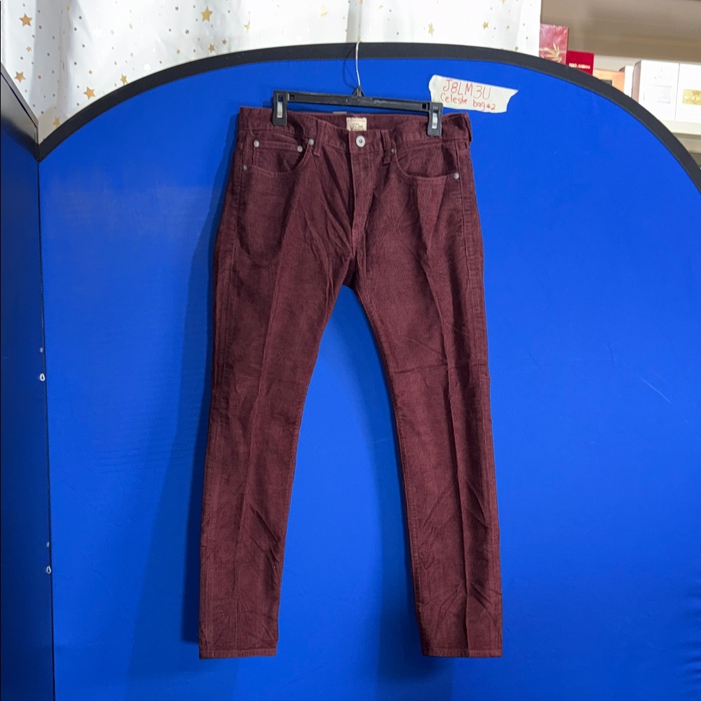 J. Crew Men's Corduroy Pants - Rich Burgundy